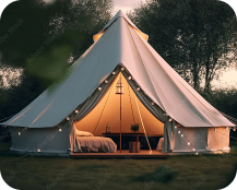 Emplacements camping pour tente dans le Gard, Les Lodges du Lagon